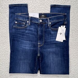 7 For‎ All Mankind Slim Illusion Jeans Women’s 28 High Waist Skinny Luxe Stretch